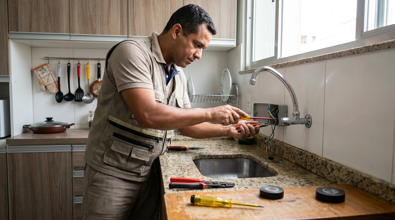 Instalação em Cozinha ou Área Gourmet em Piracicaba‑SP