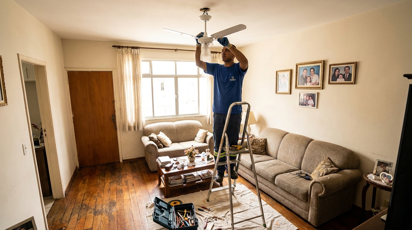 Substituição de Ventilador no Centro, Piracicaba‑SP