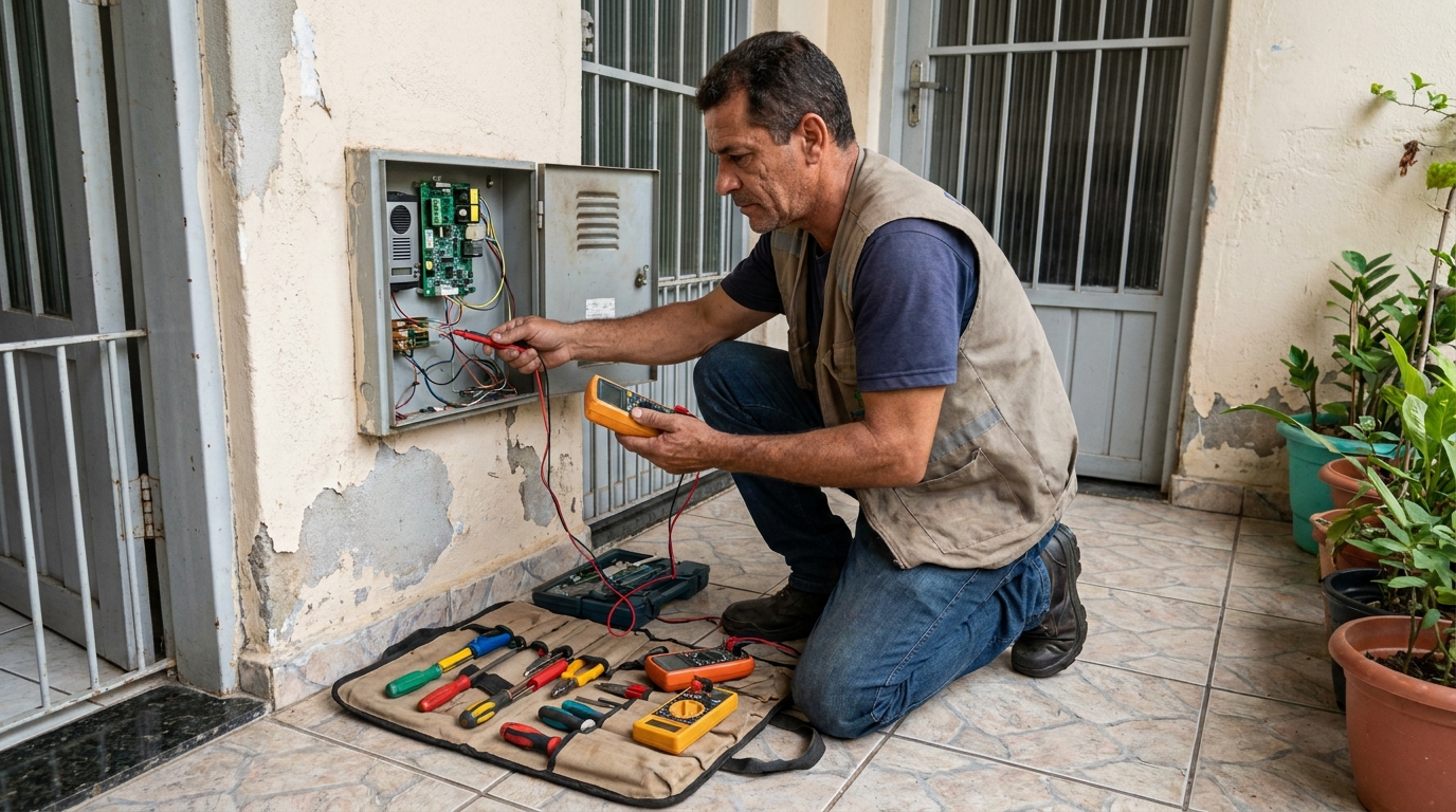 Troca de Fiação de Interfone no Jardim Maria, Piracicaba‑SP